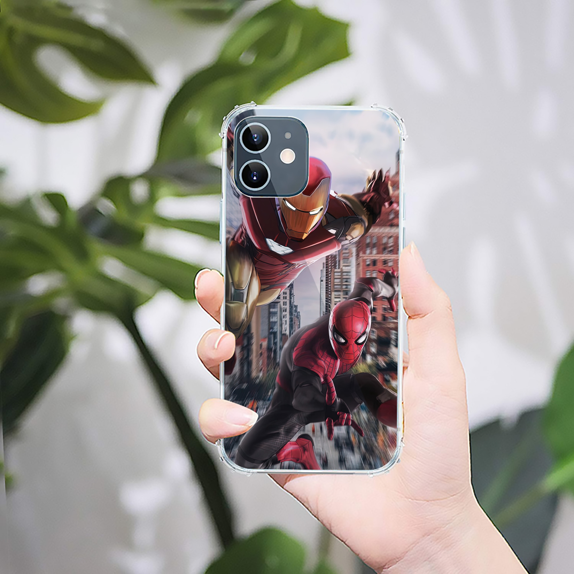 （画像用） Spider Man スパイダーマン 【iPhone 12シリーズ対応】透明スマホケース（クリアソフトケース）